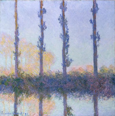 द फोर ट्रीज़, 1891 द्वारा Claude Monet