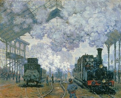 गारे सेंट-लज़ारे: एक ट्रेन का आगमन, 1877 द्वारा Claude Monet