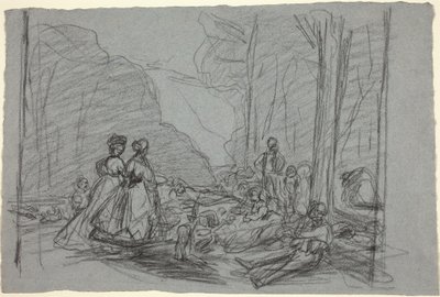 द लंच ऑन द ग्रास, सी। 1865. द्वारा क्लाउड मोनेट