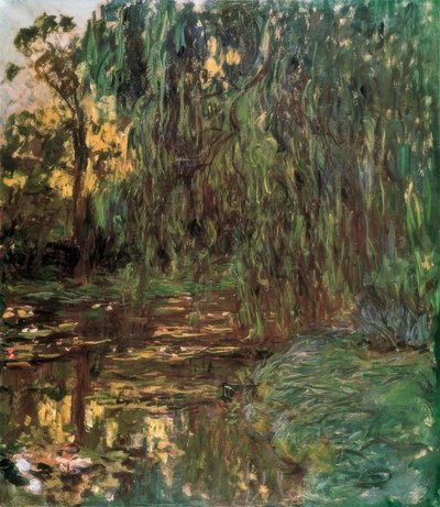 विलो के साथ पानी लिली तालाब का दृश्य द्वारा Claude Monet