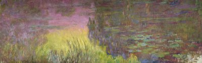 सूर्यास्त पर जलप्रपात द्वारा Claude Monet