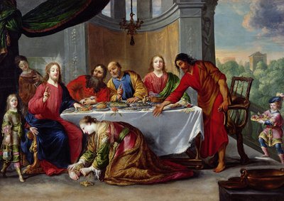 साइमन द हाउस ऑफ द फरीसी में मसीह, c.1635 द्वारा क्लाउड विग्नन