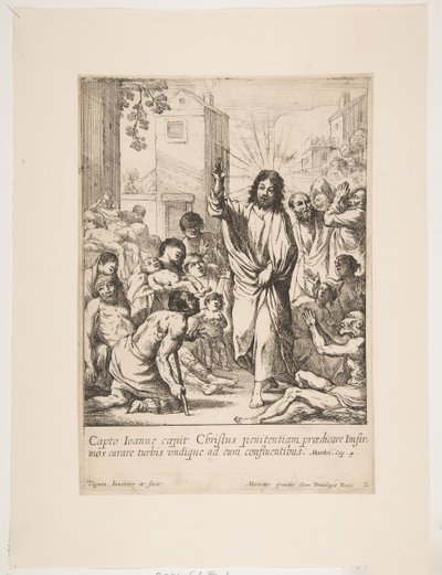 हीलिंग द इंफीम जीसस क्राइस्ट गैलील में कई बीमार लोगों को ठीक करता है। द्वारा क्लाउड विग्नन