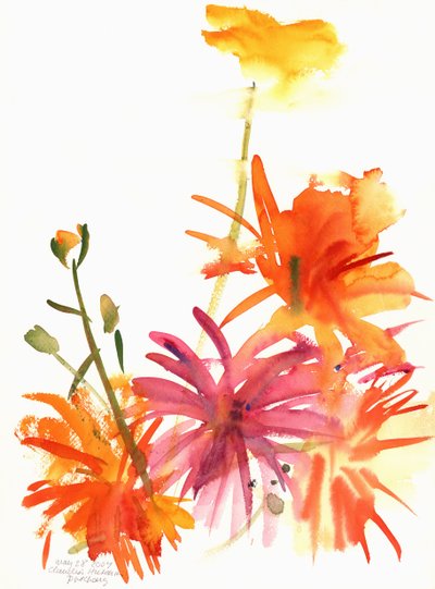 मैरीगोल्ड्स एंड अदर फ्लावर्स, 2004 द्वारा Claudia Hutchins Puechavy
