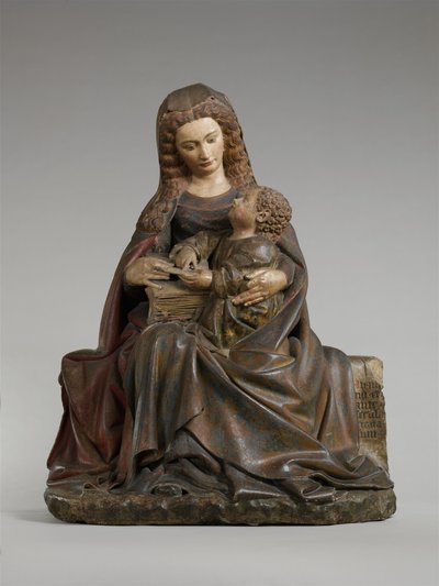 वर्जिन एंड चाइल्ड, c.1415-17 (पेंट और गिल्डिंग के साथ चूना पत्थर) द्वारा क्लॉस डे वर्व