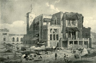 रेजिडेंसी के सामने का दृश्य, लखनऊ, राहत के बाद, c1858, 1901। द्वारा क्लिफर्ड हेनरी मेखम