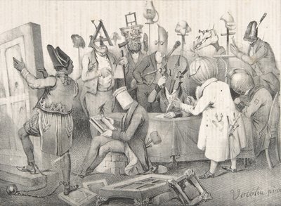 प्रसिद्ध चित्रकारी जूरी। 1841 का सैलून, 20 मार्च, 1841। द्वारा क्लेमेंट प्रुचे