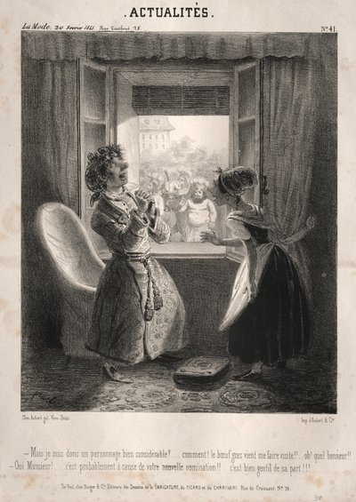 समाचार: --- लेकिन मैं एक बहुत महत्वपूर्ण व्यक्ति हूं, 1841। द्वारा क्लेमेंटे प्रीचे