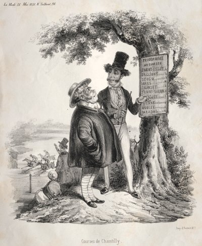 चैंटिली पाठ्यक्रम, 1841। द्वारा क्लेमेंटे प्रीचे
