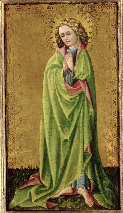 सेंट जॉन द इंजीलनिस्ट, c.1415 (गोल्ड ग्राउंड पैनल पर तेल) द्वारा कोलोन स्कूल