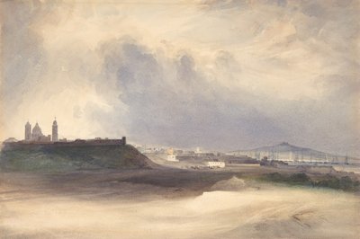 मोंटेवीडियो, उरुग्वे, 1832 के लिए दृष्टिकोण। द्वारा कॉनराड मार्टेंस