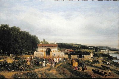सेव्रेस गांव में प्रवेश, 1834 द्वारा लगातार एमिल ट्रॉयन