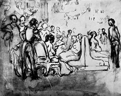 सैलून, 19 वीं शताब्दी, 1930। द्वारा कॉन्स्टेंटिन दोस्तों