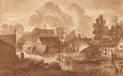 तालाब वाला गांव, सी। 1782. द्वारा कॉर्नेलिस ब्रौवर