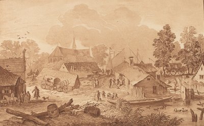 तालाब वाला गांव, सी। 1782. द्वारा कॉर्नेलिस ब्रौवर