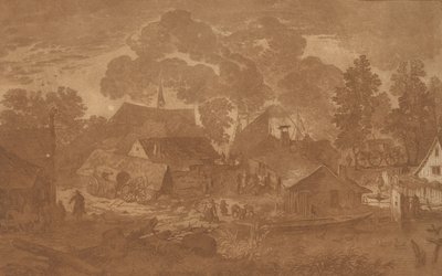 तालाब वाला गांव, सी। 1782. द्वारा कॉर्नेलिस ब्रौवर