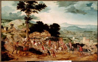 कॉर्नेलिस मैसिस (1508-1580) द्वारा 16वीं शताब्दी के प्राग, नेशनल गैलरी द्वारा कलवारी पेंटिंग का रास्ता द्वारा कॉर्नेलिस मास