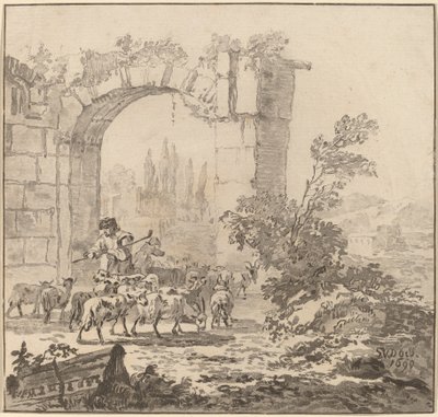 बकरियों का झुण्ड द्वारा Cornelis Ploos van Amstel