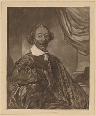 एक बैठे हुए आदमी का चित्र द्वारा Cornelis Ploos van Amstel