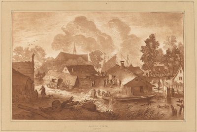 तालाब वाला गाँव द्वारा Cornelis Ploos van Amstel