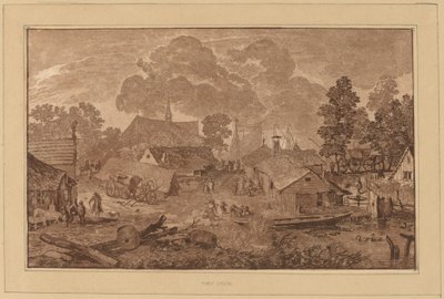 तालाब वाला गाँव द्वारा Cornelis Ploos van Amstel
