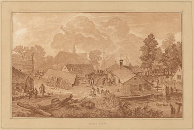 तालाब वाला गाँव द्वारा Cornelis Ploos van Amstel