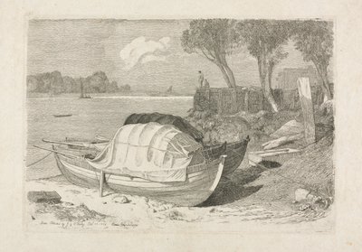 दो समुद्री मछली पकड़ने की नावें, 1809। द्वारा कॉर्नेलियस वर्ली