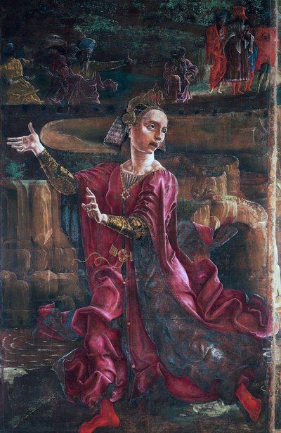 राजकुमारी, सेंट जॉर्ज और राजकुमारी (या सेंट जॉर्ज और ड्रैगन) का विवरण द्वारा कोसिमो तुरा