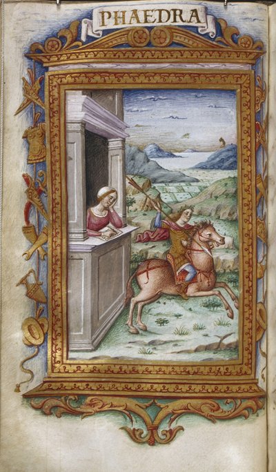 ओविद, 1485-1499 द्वारा द हीरो के लिए हिप्पोलिटस इलस्ट्रेशन पर फाएदेरा द्वारा क्रिस्टोफोरो मेजराना