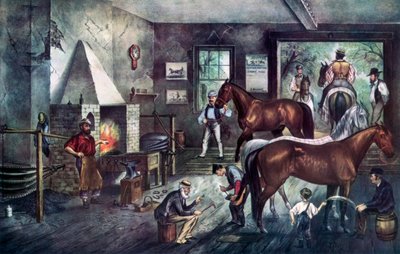 फोर्जिंग क्रैकिंग क्रैक, 1869। द्वारा कैरियर और Ives