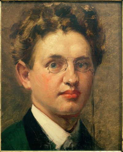 सेल्फ-पोट्रेट, एन फेस, pince-nez के साथ द्वारा कर्ट हेरमैन