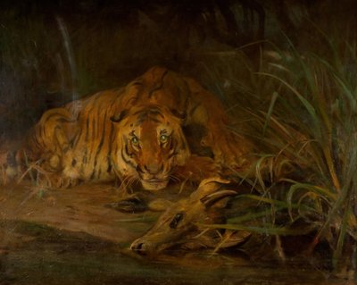 टाइगर एंड प्री, 1931। द्वारा कटहबर्ट एडमंड स्वान