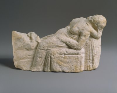 एक बच्चे के जन्म के दृश्य की हेलेनिस्टिक प्रतिमा, c.310–30 ईसा पूर्व (चूना पत्थर) द्वारा साइप्रट साइप्रट