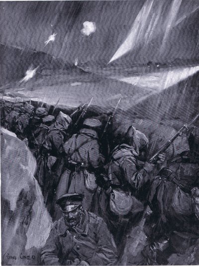 हचिंसन द्वारा प्रकाशित राष्ट्रों के इतिहास (खंड 4) से एड्रियनोपल (1912-1913) बाल्कन युद्ध को घेरने वाले बुल्गारियाई, c. 1920 (लिथो) द्वारा साइरस कुनेओ