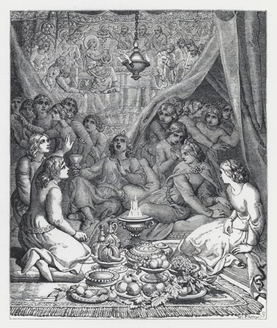 टेनीसन की कविता, द प्रिंसेस (उत्कीर्णन) के लिए चित्रण द्वारा डैनियल (बाद) मैक्लिज़
