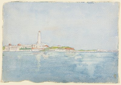अल्जीयर्स, उत्तरी अफ्रीका में स्केच लिया गया, यात्रा स्केच, 1896। द्वारा डेनियल बर्नहैम