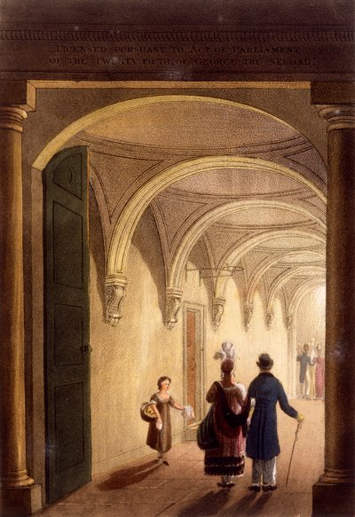 इंग्लिश ओपेरा हाउस में बॉक्स प्रवेश, c.1826 द्वारा डैनियल हैवेल