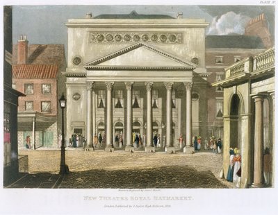 लंदन में न्यू थिएटर रॉयल, हेमार्केट, 1821, 1826 में जॉन नैश द्वारा डिजाइन किया गया था द्वारा डैनियल हैवेल