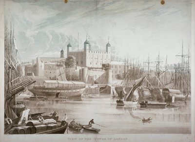 लंदन का टॉवर, 1819। द्वारा डैनियल हैवेल