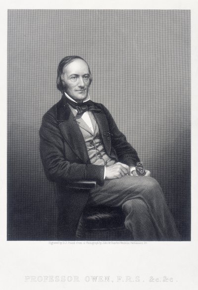 सर रिचर्ड ओवेन, अंग्रेजी प्राणीशास्त्री, c1860। द्वारा डैनियल जॉन पाउंड