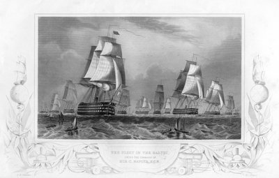 1857 में सर चार्ल्स नेपियर की कमान में बाल्टिक में बेड़े। द्वारा डैनियल जॉन पाउंड