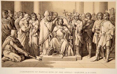 1066 में हेरोल्ड II का राज्याभिषेक, डब्ल्यू रिडवे द्वारा उत्कीर्ण द्वारा डेनियल मैक्लिज़
