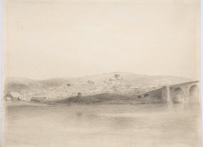 Hexham, c.1916 (कागज पर लकड़ी का कोयला) द्वारा डैनियल ओलिवर