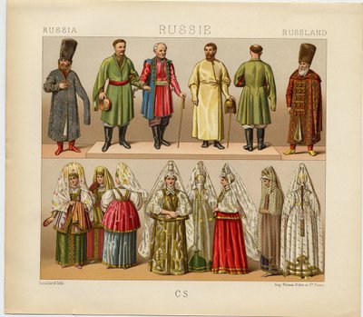 रूसी पोशाक, 1880 द्वारा डैनियल Urrabieta Vierge