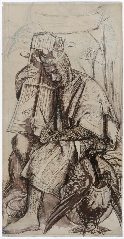 स्टडी फॉर 'द सीड ऑफ डेविड' ऑल्टरपीस: डेविड ऐज किंग', c1860। कलाकार: किंग डेविड, डांटे गेब्रियल रॉसेटी। द्वारा डांटे गेब्रियल रॉसेटी