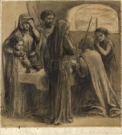 यूसुफ और जकारिया के घर में एक फसह, c1850s द्वारा डांटे गेब्रियल रॉसेटी
