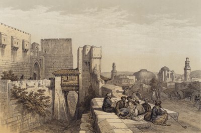 यरूशलेम के गढ़ में प्रवेश (रंग लिथो) द्वारा डेविड (बाद में) रॉबर्ट्स