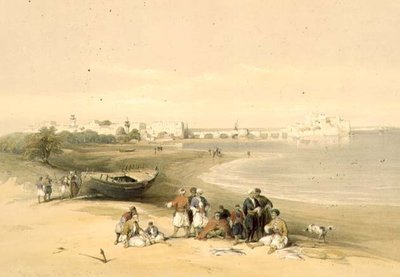 सारदा, प्राचीन सिडोन, 28 अप्रैल 1839, लुई हाघे (1806-85) पब द्वारा उकेरी गई 'द होली लैंड' के खंड II से प्लेट 73। 1843 (लिथो) द्वारा डेविड (बाद में) रॉबर्ट्स