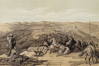 सेबस्ट, प्राचीन सामरिया (रंग लिथो) द्वारा डेविड (बाद में) रॉबर्ट्स