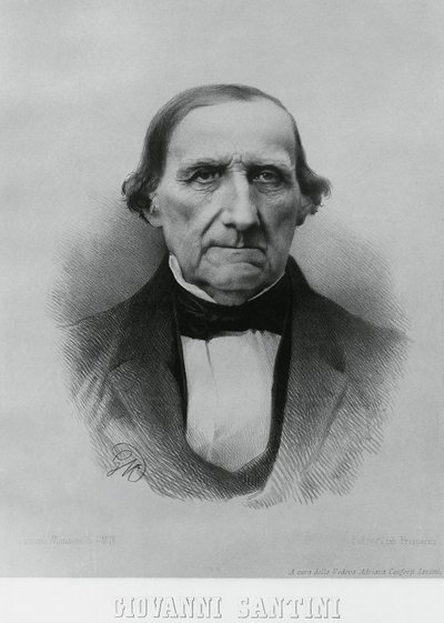 जियोवानी सेंटिनी (1787-1877) का पोर्ट्रेट, इतालवी खगोलशास्त्री, गणितज्ञ और वैज्ञानिक द्वारा WG (बाद) थायर
